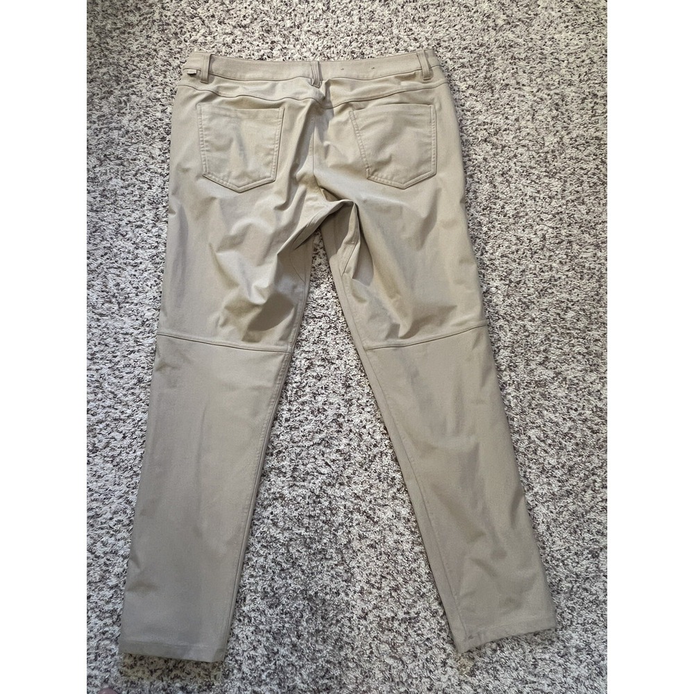 Lululemon Commission Chino Pants Mens Sz 36x30 ABC Classic Fit Khaki - Picture 3 of 10